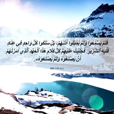 Picture 06 - إِرْمِيَا 11:8 AVD - فَلَمْ يَسْمَعُوا وَلَمْ - Bible Verse Picture