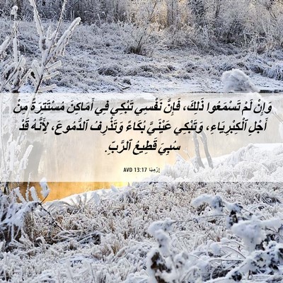Picture 06 - إِرْمِيَا 13:17 AVD - وَإِنْ لَمْ تَسْمَعُوا - Bible Verse Picture