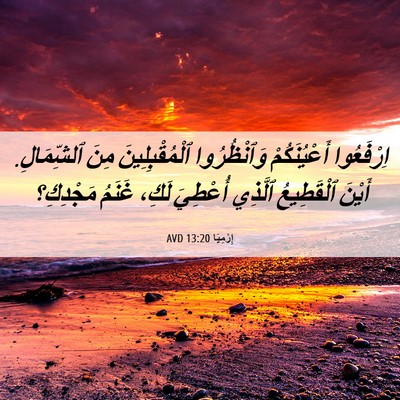 Picture 06 - إِرْمِيَا 13:20 AVD - اِرْفَعُوا أَعْيُنَكُمْ - Bible Verse Picture