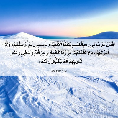 Picture 06 - إِرْمِيَا 14:14 AVD - فَقَالَ ٱلرَّبُّ لِي: - Bible Verse Picture