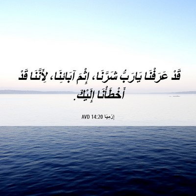 Picture 06 - إِرْمِيَا 14:20 AVD - قَدْ عَرَفْنَا يَارَبُّ - Bible Verse Picture