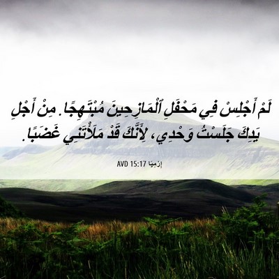Picture 06 - إِرْمِيَا 15:17 AVD - لَمْ أَجْلِسْ فِي مَحْفَلِ - Bible Verse Picture
