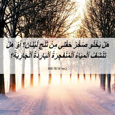 Picture 06 - إِرْمِيَا 18:14 AVD - هَلْ يَخْلُو صَخْرُ - Bible Verse Picture