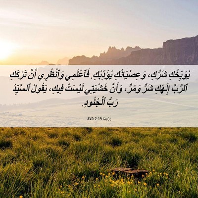 Picture 06 - إِرْمِيَا 2:19 AVD - يُوَبِّخُكِ شَرُّكِ، - Bible Verse Picture