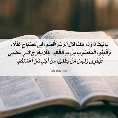 Picture 06 - إِرْمِيَا 21:12 AVD - يَا بَيْتَ دَاوُدَ، - Bible Verse Picture