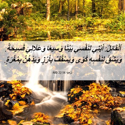 Picture 06 - إِرْمِيَا 22:14 AVD - ٱلْقَائِلُ: أَبْنِي - Bible Verse Picture