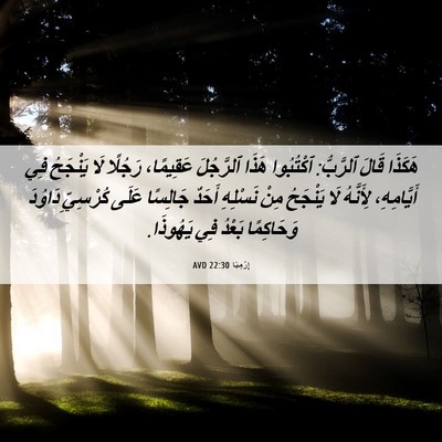 Picture 06 - إِرْمِيَا 22:30 AVD - هَكَذَا قَالَ ٱلرَّبُّ: - Bible Verse Picture