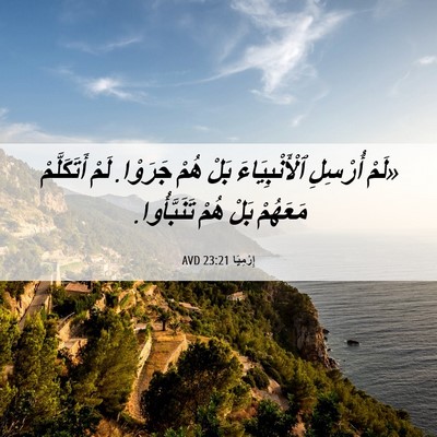 Picture 06 - إِرْمِيَا 23:21 AVD - «لَمْ أُرْسِلِ - Bible Verse Picture