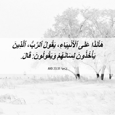 Picture 06 - إِرْمِيَا 23:31 AVD - هَأَنَذَا عَلَى - Bible Verse Picture