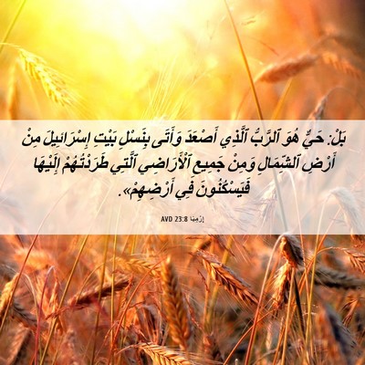 Picture 06 - إِرْمِيَا 23:8 AVD - بَلْ: حَيٌّ هُوَ ٱلرَّبُّ - Bible Verse Picture
