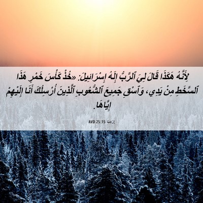 Picture 06 - إِرْمِيَا 25:15 AVD - لِأَنَّهُ هَكَذَا قَالَ - Bible Verse Picture