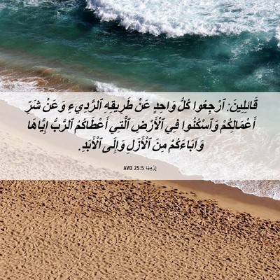 Picture 06 - إِرْمِيَا 25:5 AVD - قَائِلِينَ: ٱرْجِعُوا - Bible Verse Picture