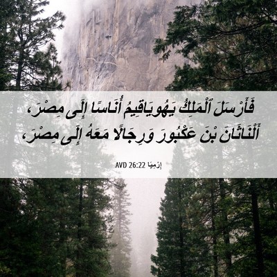 Picture 06 - إِرْمِيَا 26:22 AVD - فَأَرْسَلَ ٱلْمَلِكُ - Bible Verse Picture