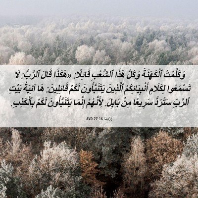 Picture 06 - إِرْمِيَا 27:16 AVD - وَكَلَّمْتُ ٱلْكَهَنَةَ - Bible Verse Picture