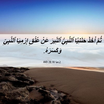 Picture 06 - إِرْمِيَا 28:10 AVD - ثُمَّ أَخَذَ حَنَنِيَّا - Bible Verse Picture