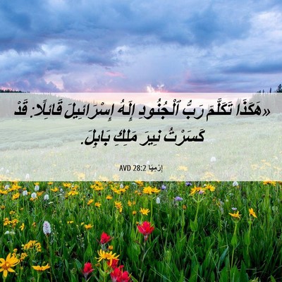 Picture 06 - إِرْمِيَا 28:2 AVD - «هَكَذَا تَكَلَّمَ رَبُّ - Bible Verse Picture