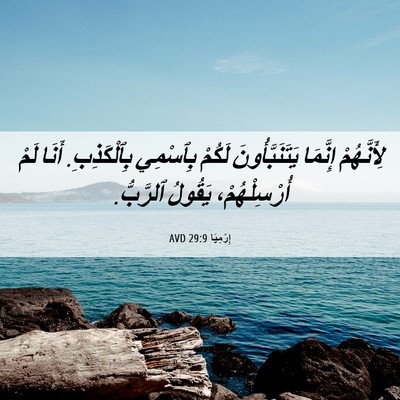 Picture 06 - إِرْمِيَا 29:9 AVD - لِأَنَّهُمْ إِنَّمَا - Bible Verse Picture