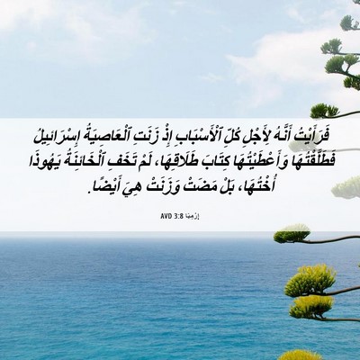 Picture 06 - إِرْمِيَا 3:8 AVD - فَرَأَيْتُ أَنَّهُ - Bible Verse Picture