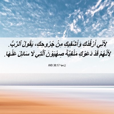 Picture 06 - إِرْمِيَا 30:17 AVD - لِأَنِّي أَرْفُدُكِ - Bible Verse Picture