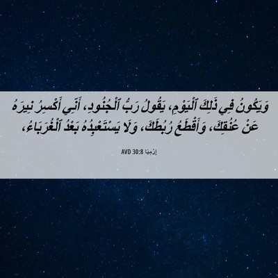 Picture 06 - إِرْمِيَا 30:8 AVD - وَيَكُونُ فِي ذَلِكَ - Bible Verse Picture