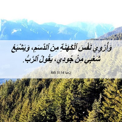 Picture 06 - إِرْمِيَا 31:14 AVD - وَأُرْوِي نَفْسَ - Bible Verse Picture