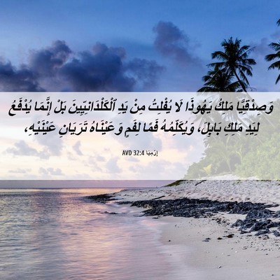 Picture 06 - إِرْمِيَا 32:4 AVD - وَصِدْقِيَّا مَلِكُ - Bible Verse Picture