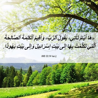Picture 06 - إِرْمِيَا 33:14 AVD - «هَا أَيَّامٌ تَأْتِي، - Bible Verse Picture