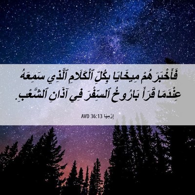 Picture 06 - إِرْمِيَا 36:13 AVD - فَأَخْبَرَهُمْ مِيخَايَا - Bible Verse Picture