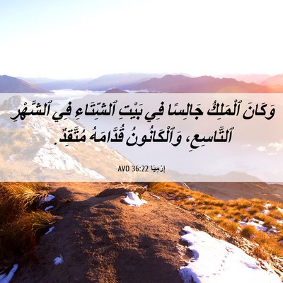 Picture 06 - إِرْمِيَا 36:22 AVD - وَكَانَ ٱلْمَلِكُ - Bible Verse Picture