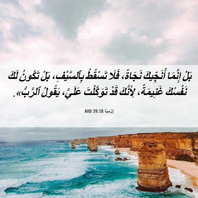 Picture 06 - إِرْمِيَا 39:18 AVD - بَلْ إِنَّمَا أُنَجِّيكَ - Bible Verse Picture