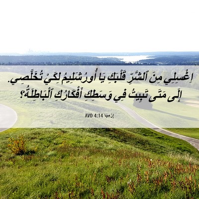 Picture 06 - إِرْمِيَا 4:14 AVD - اِغْسِلِي مِنَ ٱلشَّرِّ - Bible Verse Picture