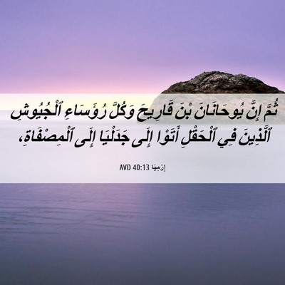 Picture 06 - إِرْمِيَا 40:13 AVD - ثُمَّ إِنَّ يُوحَانَانَ - Bible Verse Picture