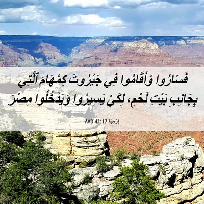 Picture 06 - إِرْمِيَا 41:17 AVD - فَسَارُوا وَأَقَامُوا فِي - Bible Verse Picture