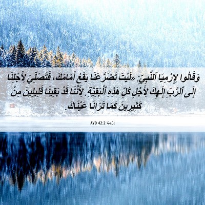 Picture 06 - إِرْمِيَا 42:2 AVD - وَقَالُوا لِإِرْمِيَا - Bible Verse Picture