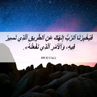 Picture 06 - إِرْمِيَا 42:3 AVD - فَيُخْبِرُنَا ٱلرَّبُّ - Bible Verse Picture