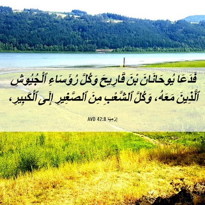 Picture 06 - إِرْمِيَا 42:8 AVD - فَدَعَا يُوحَانَانَ بْنَ - Bible Verse Picture