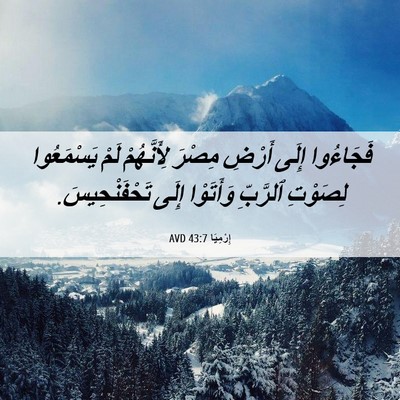 Picture 06 - إِرْمِيَا 43:7 AVD - فَجَاءُوا إِلَى أَرْضِ - Bible Verse Picture