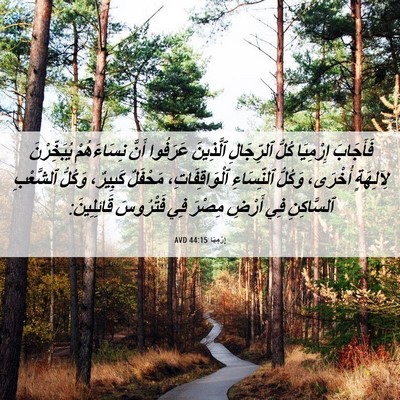 Picture 06 - إِرْمِيَا 44:15 AVD - فَأَجَابَ إِرْمِيَا كُلُّ - Bible Verse Picture