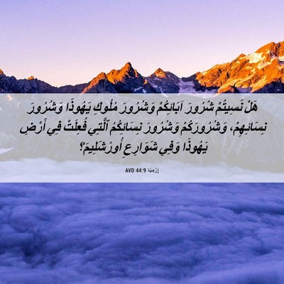 Picture 06 - إِرْمِيَا 44:9 AVD - هَلْ نَسِيتُمْ شُرُورَ - Bible Verse Picture
