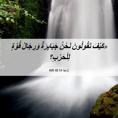 Picture 06 - إِرْمِيَا 48:14 AVD - «كَيْفَ تَقُولُونَ نَحْنُ - Bible Verse Picture