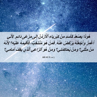 Picture 06 - إِرْمِيَا 49:19 AVD - هُوَذَا يَصْعَدُ كَأَسَدٍ - Bible Verse Picture