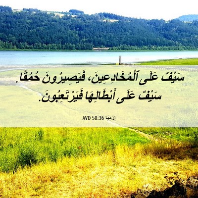 Picture 06 - إِرْمِيَا 50:36 AVD - سَيْفٌ عَلَى - Bible Verse Picture