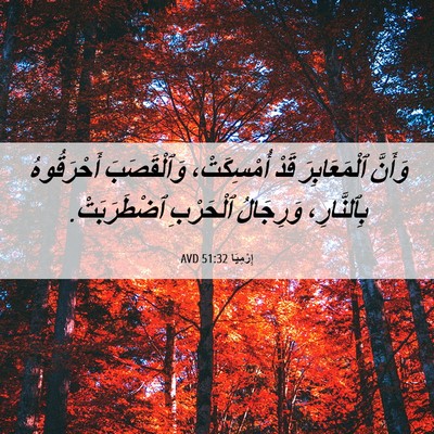 Picture 06 - إِرْمِيَا 51:32 AVD - وَأَنَّ ٱلْمَعَابِرَ قَدْ - Bible Verse Picture