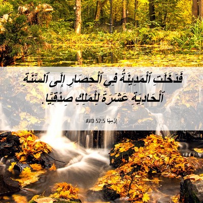 Picture 06 - إِرْمِيَا 52:5 AVD - فَدَخَلَتِ ٱلْمَدِينَةُ - Bible Verse Picture