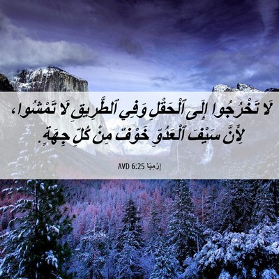Picture 06 - إِرْمِيَا 6:25 AVD - لَا تَخْرُجُوا إِلَى - Bible Verse Picture
