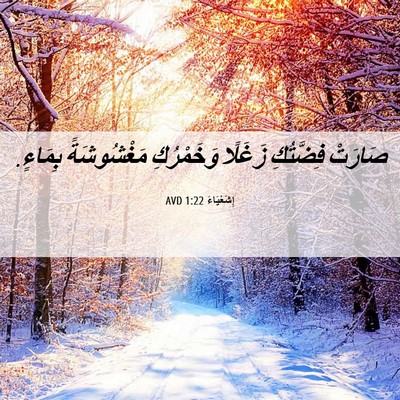 Picture 06 - إِشَعْيَاءَ 1:22 AVD - صَارَتْ فِضَّتُكِ زَغَلًا - Bible Verse Picture