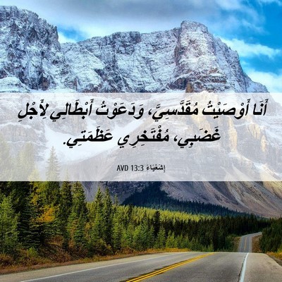 Picture 06 - إِشَعْيَاءَ 13:3 AVD - أَنَا أَوْصَيْتُ - Bible Verse Picture