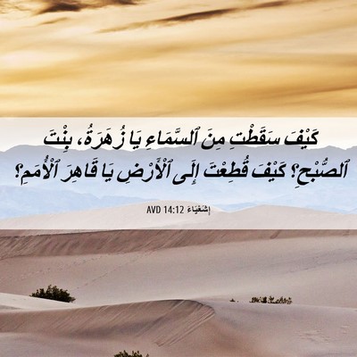 Picture 06 - إِشَعْيَاءَ 14:12 AVD - كَيْفَ سَقَطْتِ مِنَ - Bible Verse Picture