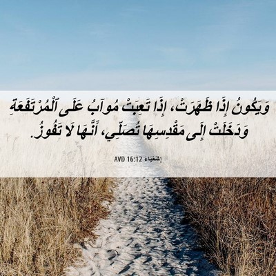 Picture 06 - إِشَعْيَاءَ 16:12 AVD - وَيَكُونُ إِذَا ظَهَرَتْ، - Bible Verse Picture