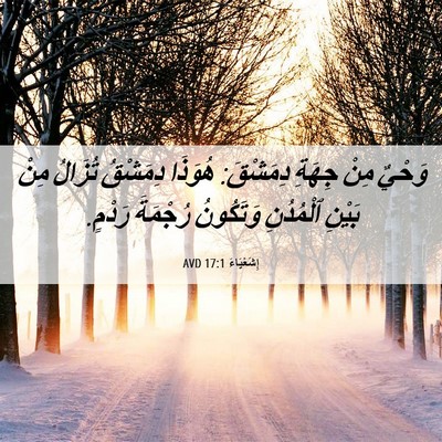Picture 06 - إِشَعْيَاءَ 17:1 AVD - وَحْيٌ مِنْ جِهَةِ - Bible Verse Picture